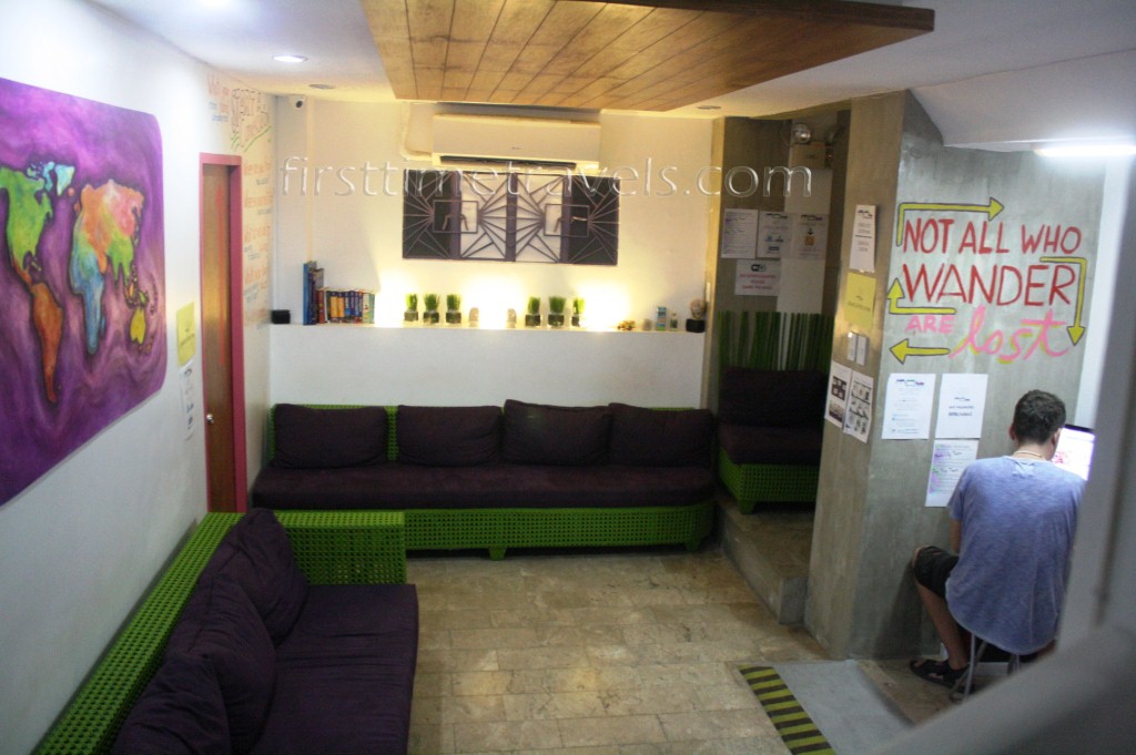 The common area with the internet nook.