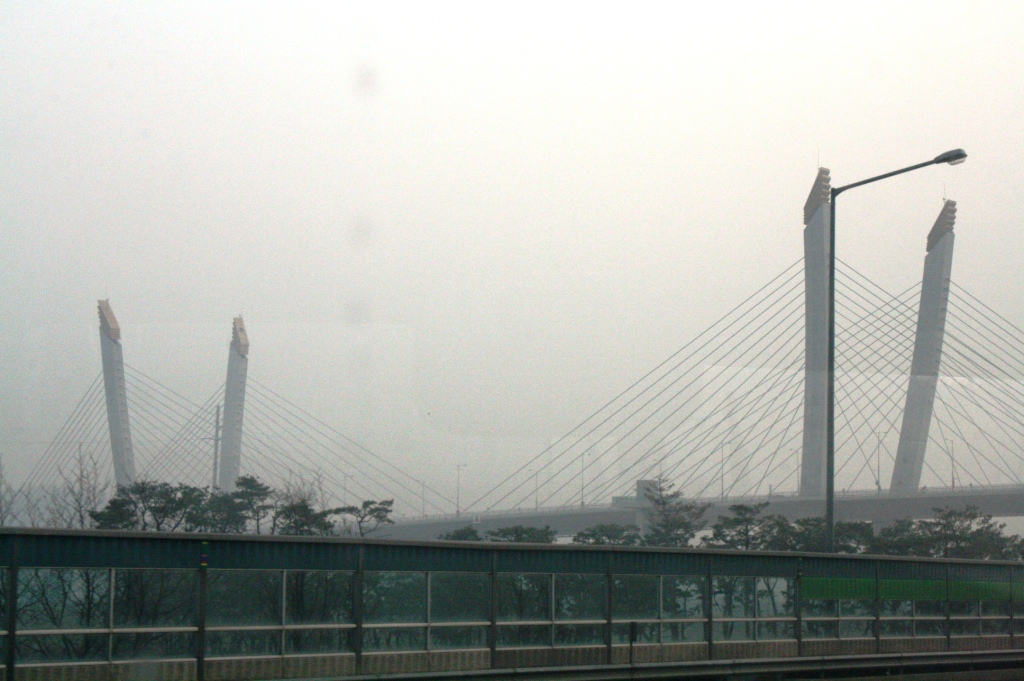 A foggy South Korea greeted us during our arrival.