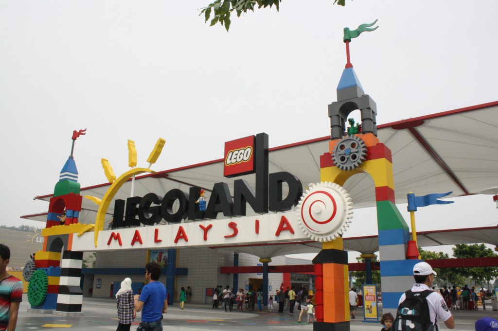 Colorful designs adorn the entrance of Legoland Malaysia.
