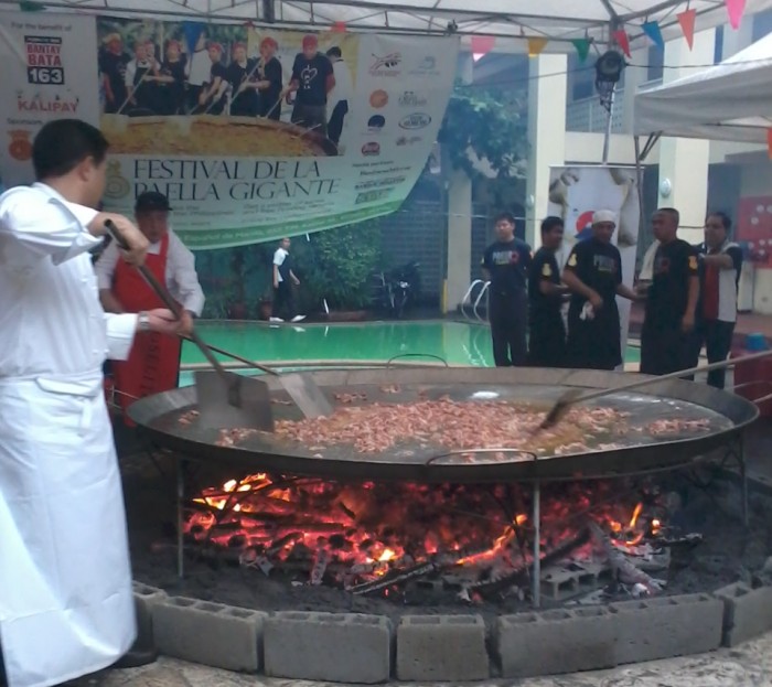 The cooking has just begun. Photo taken by Claire Algarme.