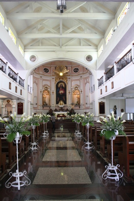 Church interiors.