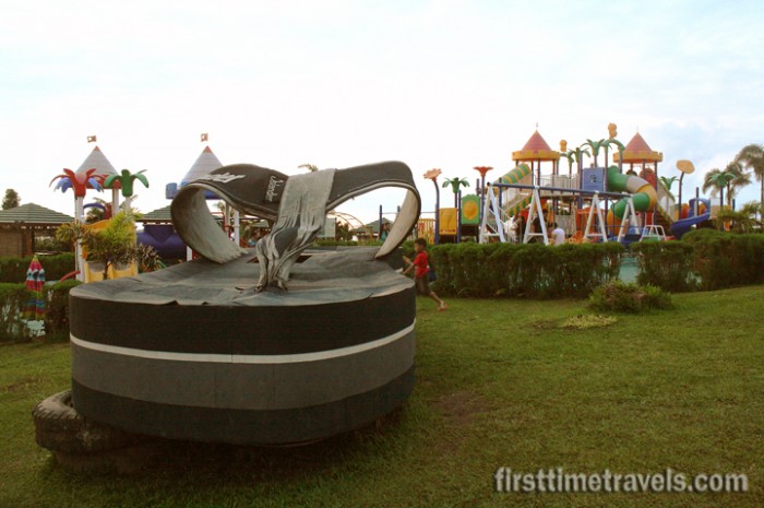 There's a playground.