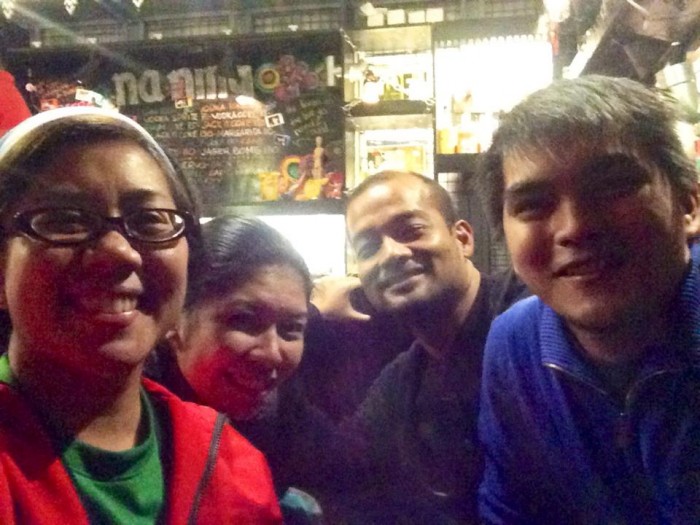 A mini-reunion of sorts, plus we have a new-found friend. Photo by Abby Pacquing.