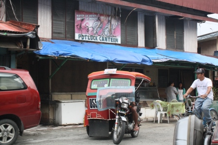 Potluck canteen across Welcome Home Pensione.