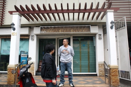 The entrance of the pension house.