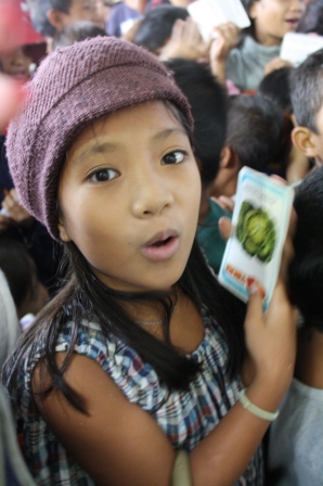 Vegetables! Kids played and learned a lesson on healthy foods.
