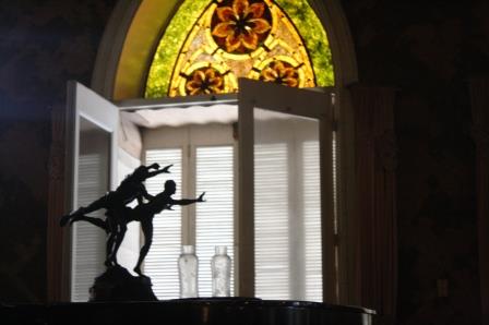 Stained glass windows and artworks abound in this museum.