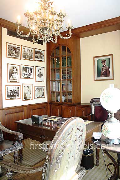The office of General MacArthur in the Manila Hotel, now a study room.