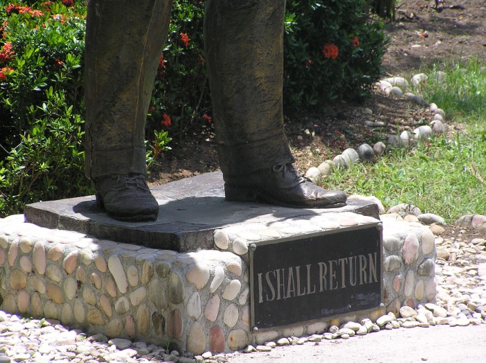 Inscribed, "I Shall Return".