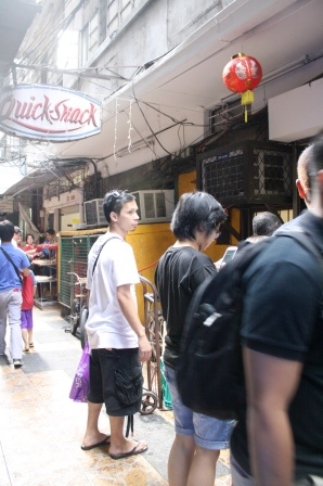 There was also a line, albeit short, outside Quick Snack.
