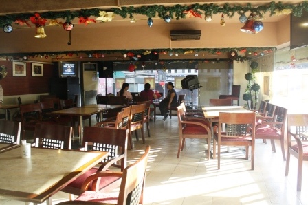 We got the best view from the mezzanine of Cafe Chino.