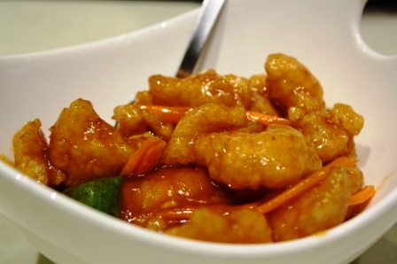Sweet and sour fish fillet.