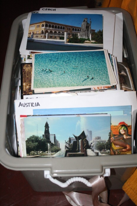 My post card collection. Soon it will be a trunkload of these scenic photos.
