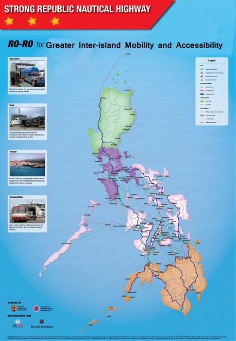 This RORO map I found through the Marina website - http://marina.gov.ph/srnh/srnh_main.html