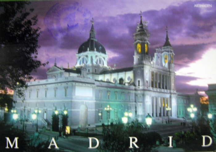 A magical night view of Madrid, Spain.