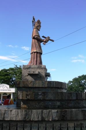 San Juan Nepomuceno or St. John Nepomucene, holding a crucifix.