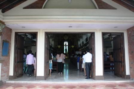 The San Isidro Labrador Church from the main entrance. It was packed with parishioners during the holy week.