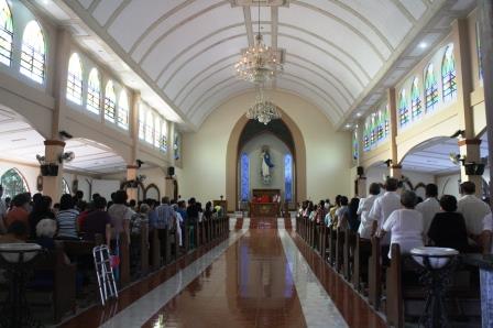 Inside the Immaculate Conception Shrine and Parish in Villamonte, Bacolod City.