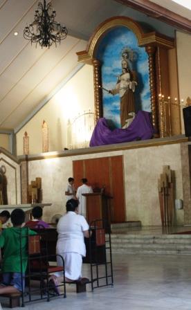 The altar of the church.