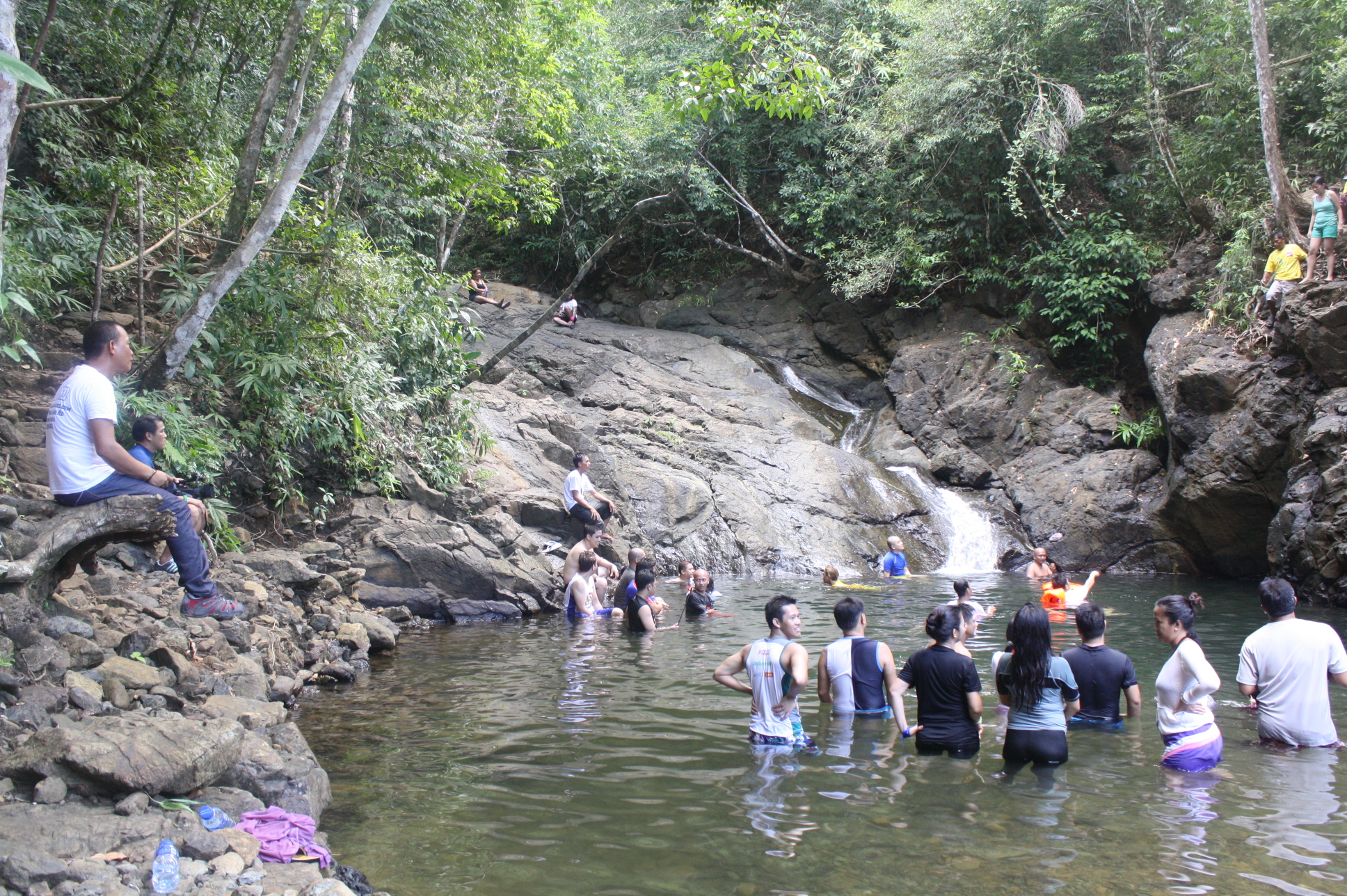 Swim, jump, dive into the pool at Lambingan Falls.