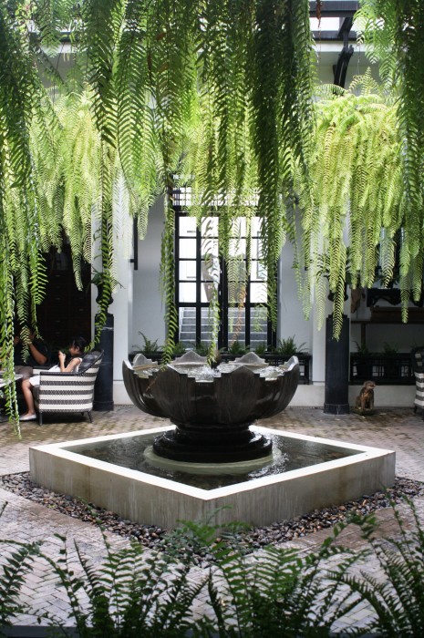 The courtyard.