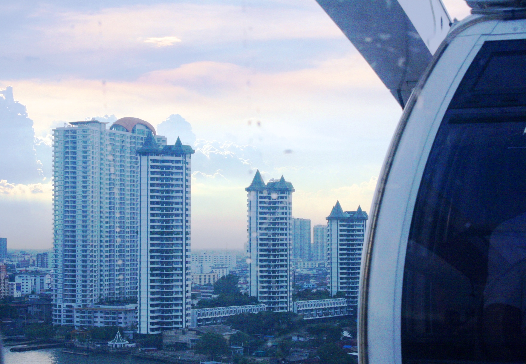Inside one of its gondolas.