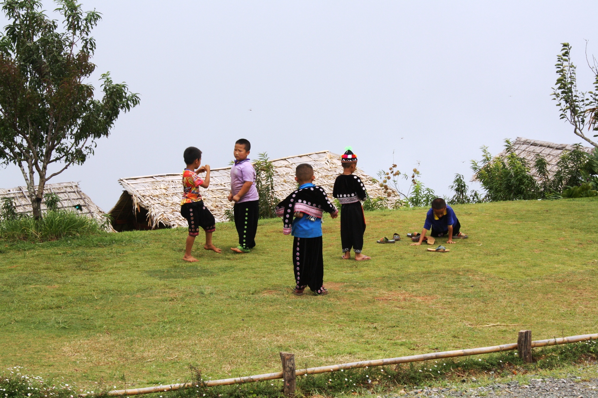 Children playing at Doi Mon Cham.