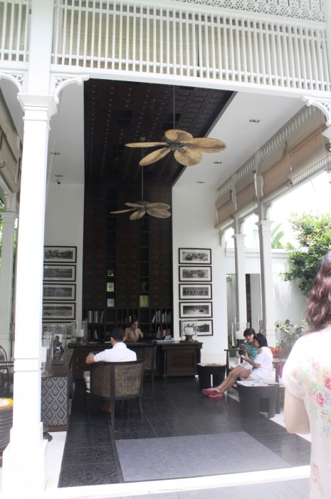 The reception area.