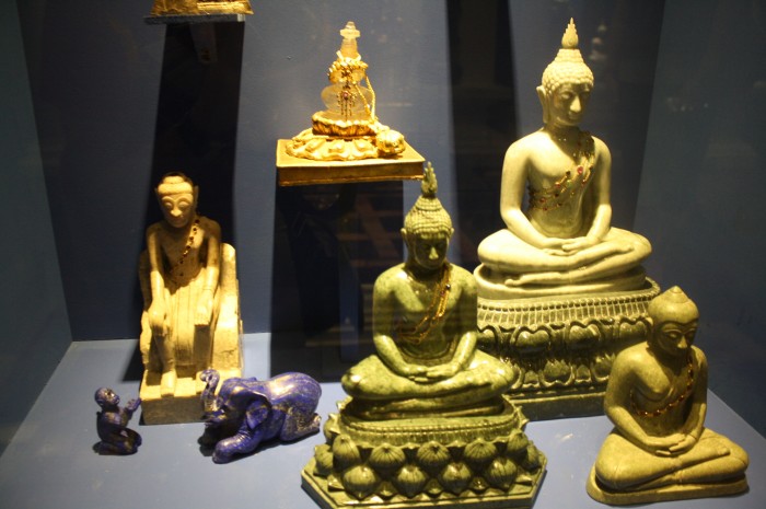 Budhha images made of various materials.
