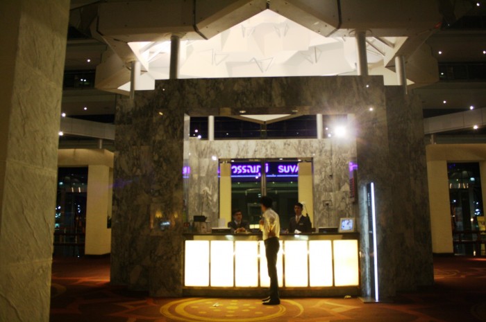 The lobby reception.