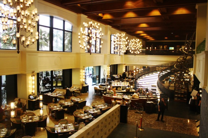 Spiral Restaurant is known for its wide buffet selection.