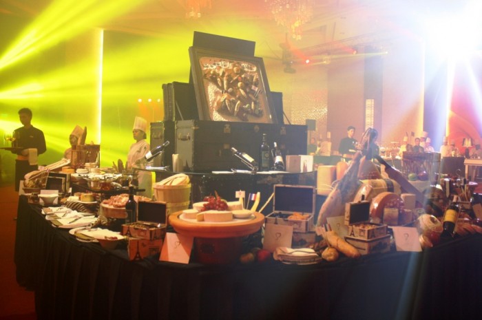 One of the buffet stations during the launch.