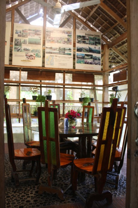One of the private dining areas in Cafe Organic.