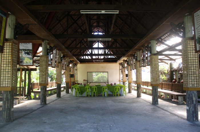 The open-air multi-purpose hall.