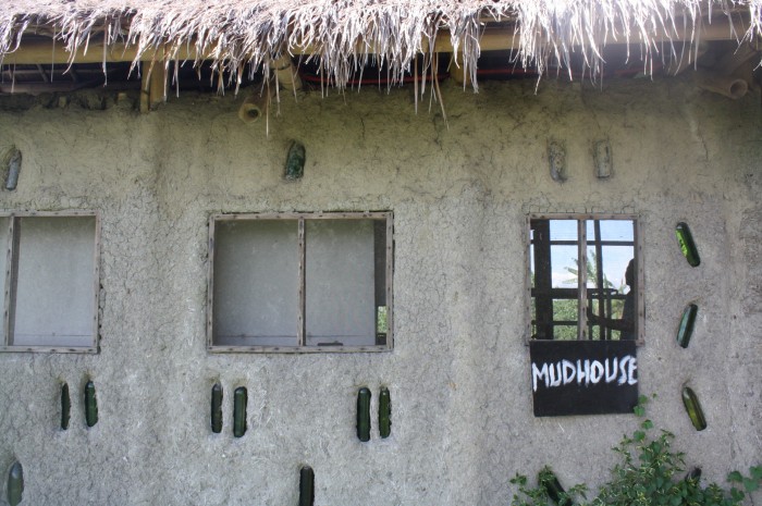 The mud house.