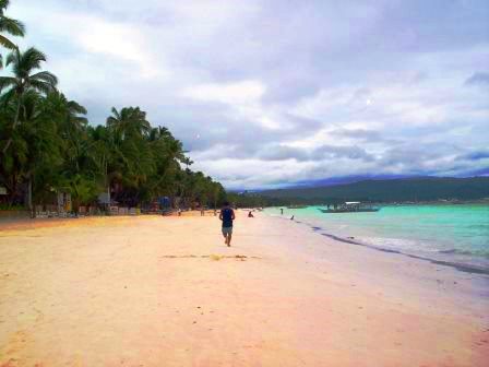 Fine sand in Boracay Island.
