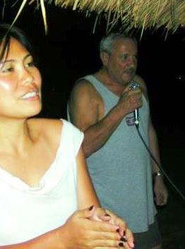 Every one loves to sing. This foreigner can't help but join in the singing.