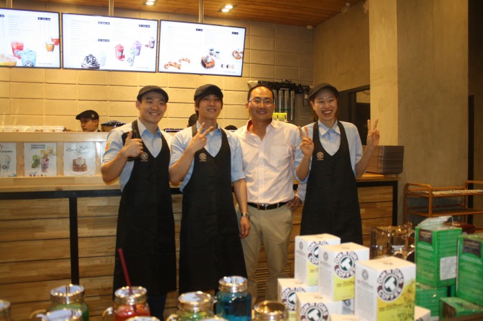 The Korean staff.