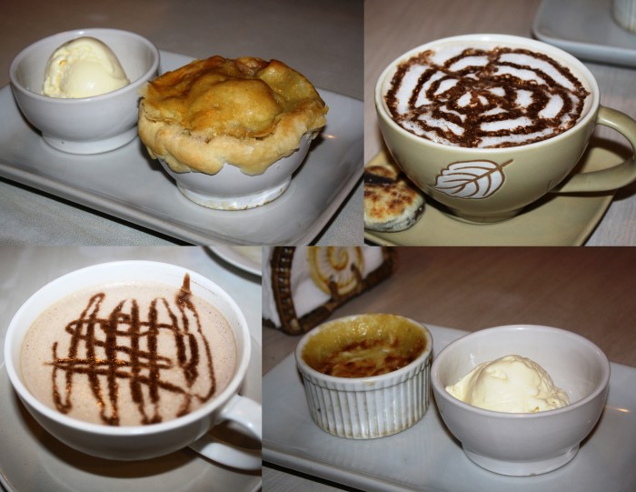 Desserts and warm beverages to cap the night.