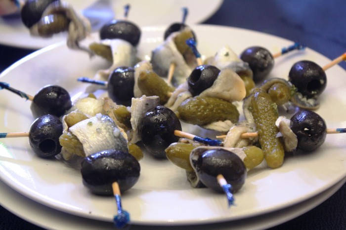 Pintxos prepared by Chef David.