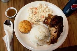A hefty meal with a siding.