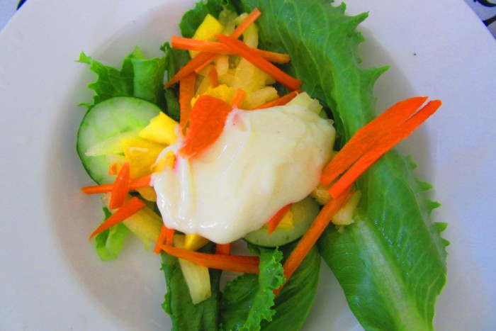 Healthy food is served here.