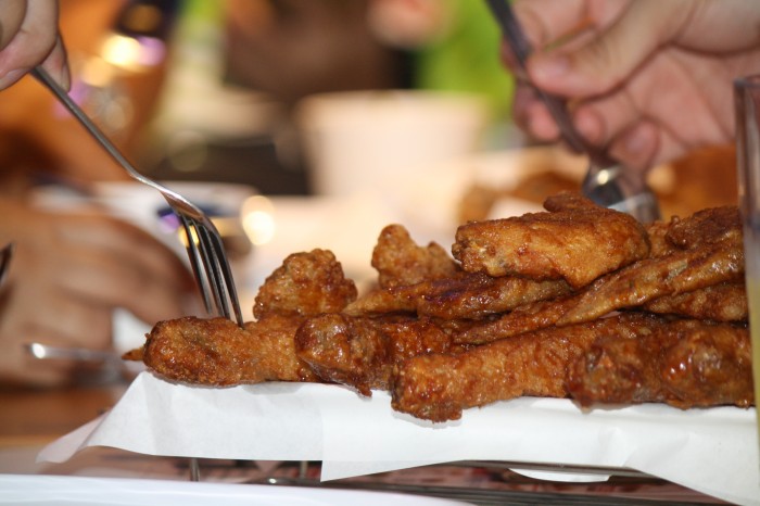 Crispy and flavorful fried chicken.