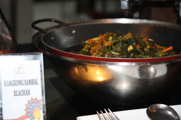 Spicy kangkong dish.