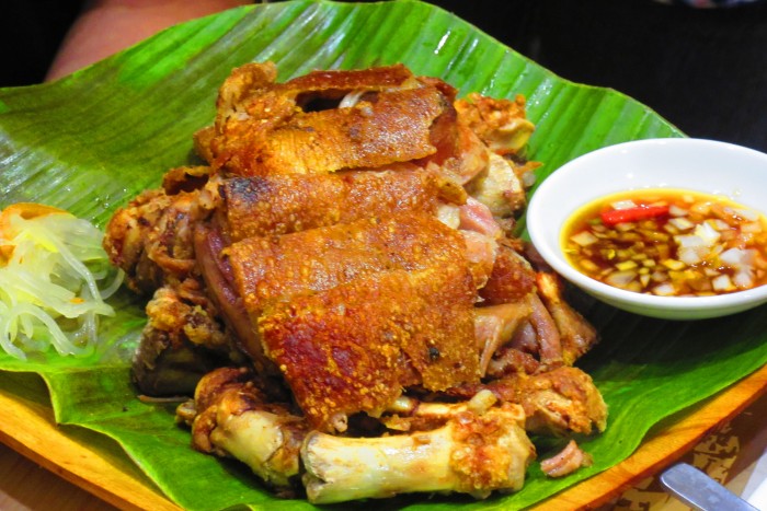 Crispy Pata is often a regular food fare among Filipinos feasting together.