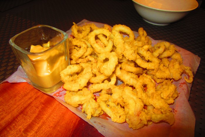 The Calamares with the special dip.