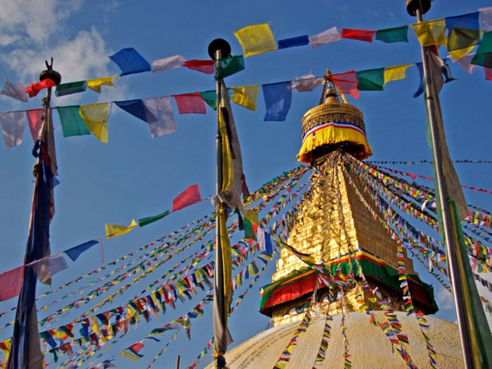 "Great Stupa of Bodnath, Kathmandu valley, Nepal" by Jean-Marie Hullot - originally posted to Flickr as All-Seeing Wisdom (Bodnath, Nepal). Licensed under CC BY-SA 2.0 via Wikimedia Commons