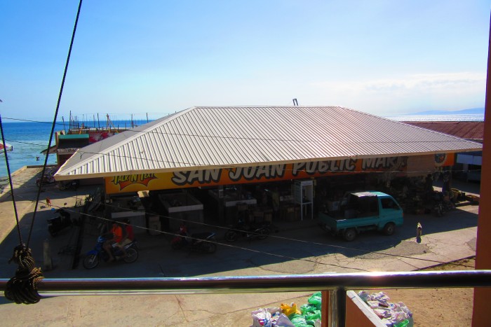 The market as seen from the common area at the second floor.