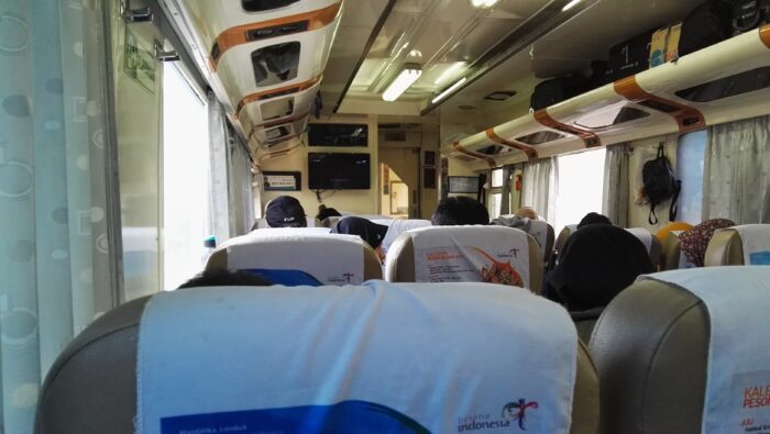 Taking the train to Yogyakarta